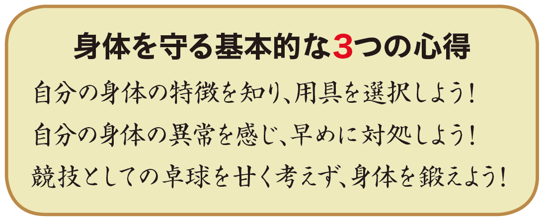 身体を守る基本手金あ三つの心得